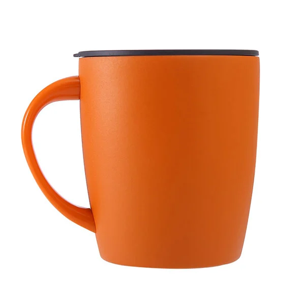 Kaffekrus i rustfritt stål med lokk